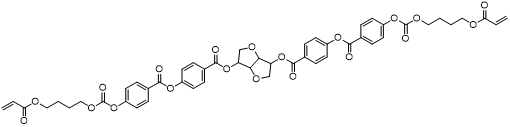 Bis[4-[4-[4-(Acryloyloxy)Butoxycarbonyloxy]Benzoyloxy]Benzoic Acid](1R,4S,5R,8R)-2,6-Dioxabicyclo[3.3.0]Octane-4,8-Diyl Ester